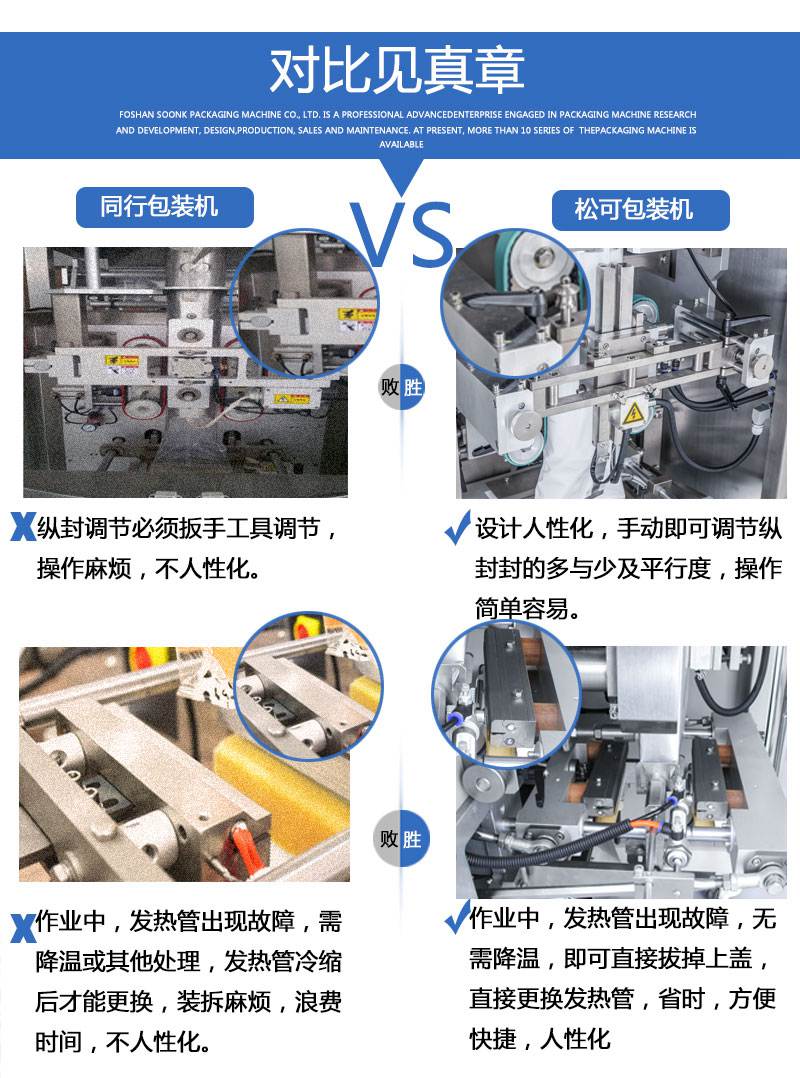 立式全自動膨化食品包裝機(jī) 雞塊薯條顆粒稱重分裝機(jī)同行對比